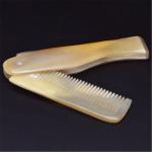 2Pcs Brown Yak Horn Comb Foldable Yak Horn Comb Pockets Clip Moustache Beard Styling Tool Portable Comb Hairdressing Hair Hair Care Tools Hair Sty...