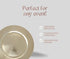 Ms Lovely Metallic Foil Charger Plates - Set of 6 - Made of Thick Plastic - Gold...