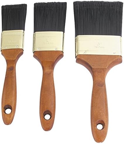 Edward Tools 3 Piece Paint Brush Set - All Purpose Paint Brushes - Wood Handle - Interior/Exterior - Can be Used with All Types of Paint - 1 1/2”,...