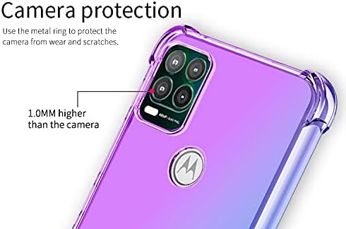 Motorola Moto G Stylus 5G (2021) Cellular Phone Case, Pink/Teal Shockproof TPU Soft Silicone...