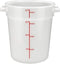 Winco Heavy-Duty Round Food Storage Container, 4 Quart, White...