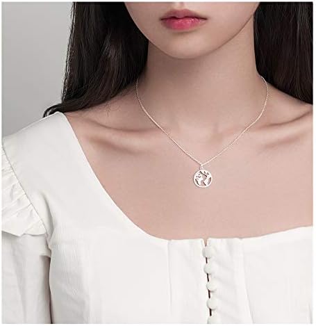Vintage Round Origami World Map Necklace Women Geometric Earth Globe Map Necklace Circle Pendants Choker Jewelry 18"...