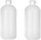 2PCS 1000ml/34oz Plastic Small Mouth Graduated Lab Chemical Reagent Bottle Sample Sealing Bottle with Inner Plug Leak-proof Laboratory Reagent Bot...