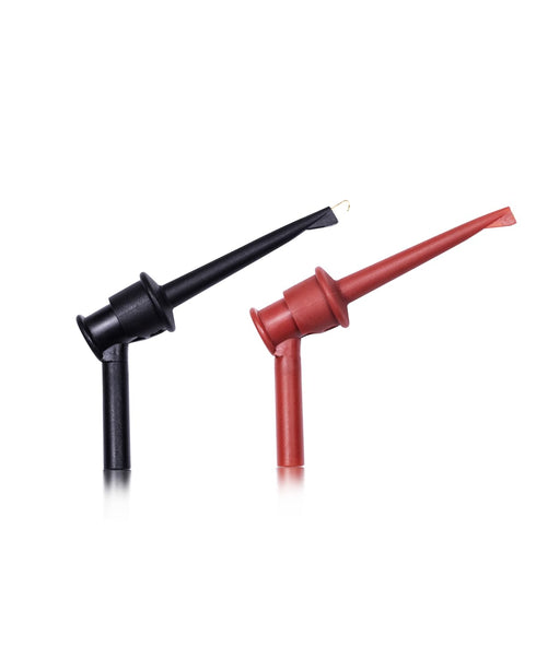 Mini Grabber Test Clip with 2MM Banana Jack, 2 PCS Multimeter Test Lead Hooks Clips Push on Test Probe Electronic Testing IC Grabber...