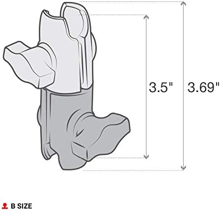 RAM Mounts RAP-B-200-12U Composite Double Socket Swivel Arm Compatible with RAM B Size 1" Ball Components...