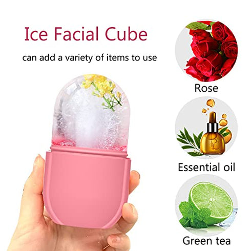 Ice Roller for Face and Eye, Ice Face Roller,Facial Beauty Ice Roller Skin Care Tools, Ice Facial Cube, Gua Sha Face Massage, Silicone Ice Mold fo...