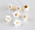 Flower Buttons for Sewing Plastic Craft Button 13mm(0.52 Inch) Pearl White Yellow 3 Colors Mix Pack of 30pcs...