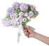 6 Pack Artificial Flowers, Fake Faux Peony Silk Hydrangea Plastic Carnations Daisy Realistic Flower Arrangements for Wedding Decoration Table Cent...