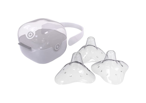 purifyou Nipple Shields for Nursing Breastfeeding Newborn, 24mm / 20mm / 18mm / 16mm, Set of 3 Silicone Nipple Shield with Free Case Latch Assist ...