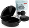 FRESH KNIGHT Mouth Guard Case - Black Retainer Mouthguard Case for Dentures with Vent Holes - Protective Storage for Night Teeth Grinding - Slim D...