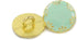 Bezelry 12 Pieces Gold Floret Flowers with Enamel Metal Shank Buttons. 14mm (9/16 inch) (Mint Green Enamel)...