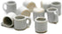 10 White Gray Coffee Mug Tea Cup Appro Size 1.2 Cm Dollhouse Miniatures Food Kitchen...