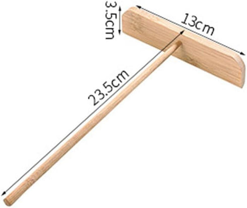 Hemoton Dough Scraper Dough Scraper Dough Scraper 4pcs Crepe and Pancake Spreader Wooden T-shape Crepe Pancake Maker Utensils Spreading Bakery Too...