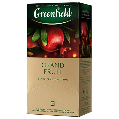 Greenfield Grand Fruit Black Tea Fruit & Herbal Collection 25 Teabags The Execptional Freshness Of Tea Is Guranteed By The Special Foil Sachet...
