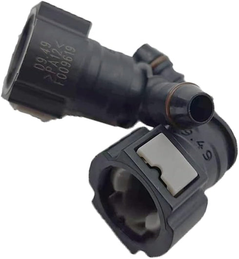 Pack of 2 Female Bundy to Hose Barb Fuel Line Quick Connector (90° 3/8 to 5/16)...