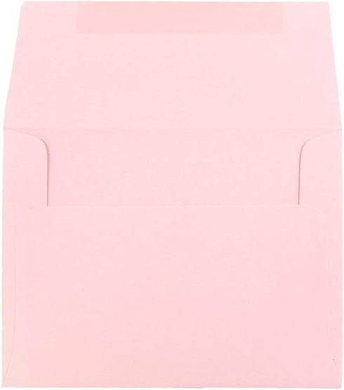 JAM PAPER A2 Premium Invitation Envelopes - 4 3/8 x 5 3/4 - Baby Pink Pastel - 50/Pack...