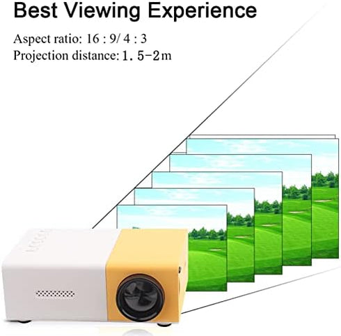 Mini LED Projector,Mini Portable Private Home Theater Projector,1080P HD Indoor&Outdoor Multi-Function Travel Projector,for Home Party/Entertainme...