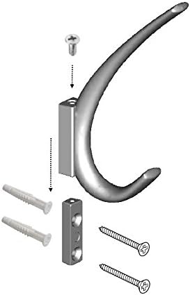 Ambipolar Premium Design Commander Heavy Duty Big Double Hooks Hidden Screws. Entryway Coat Hooks, Scarf and Jacket Hangers.Perfect Bath Towel Hea...