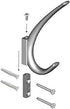 Ambipolar Premium Design Commander Heavy Duty Big Double Hooks Hidden Screws. Entryway Coat Hooks, Scarf and Jacket Hangers.Perfect Bath Towel Hea...