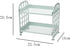 lasenersm 1 Piece Plastic Bathroom Storage Shelf 2 Layer Desktop Shelf Bathroom Countertop Organizer Cosmetic Makeup Storage Rack Home Organizatio...