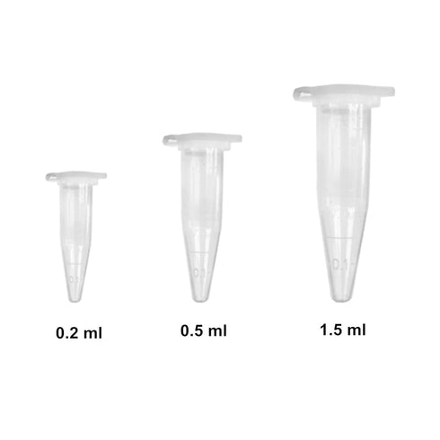 50 Pcs Centrifuge Tubes Bottom Tip Clear Plastic Test Tube Vials 0.2mL 0.5ML 1.5ML (0.2ml)...