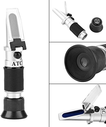 ViaGasaFamido Beekeepi Tools Honey Refractometer 58-90% (Sugar Content) Honey Concentration Meter, Ideal for Honey, Maple Syrup and Molasses, Bee ...