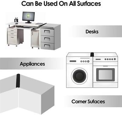 Kitchen Silicone Stove Counter Gap Cover - Flexible Easy Clean Heat Resistant Wide & Long Gap Cap Fillers, Seals Spills Between Appliances, Furniture, Stovetop, Oven, Washer & Dryer, Set of 2 (White)