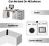 Stove Counter Gap Cover - Flexible Easy Clean Heat Resistant Wide & Long Gap Cap Fillers, Seals Spills Between Appliances, Furniture, Stovetop, Oven, Washer & Dryer, Set of 2 (Black, 21 Inches)