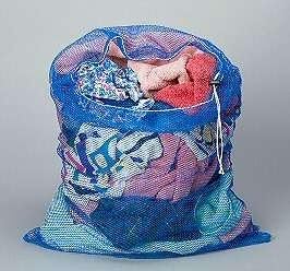HOMZ Mesh Laundry Bag, Assorted Colors, White/Green/Sky Blue/Deep Blue, 2 Load Capacity, Set of 12...