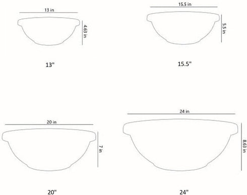 The HC Companies 14 Inch Large Garden Bowl Planter - Shallow Plant Pot with Drainage Plug for Indoor Outdoor Flowers, Herbs, Slate Blue...