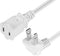 Right Angled Polarized 2-Prong Male-Female Extension Power Cord, Outlet Extension Cable Cord US AC 2-Prong Male/Female Power Cable SPT2 16AWG 13A/...