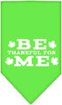 Mirage Pet Products Be Thankful for Me Screen Print Bandana, Large, Bright Pink...