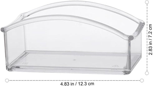 STOBOK Clear Tea Storage Organizer, Acrylic Sugar Packet Organizer Tea Bag Holder Candy Container for Home Office Countertop, Coffee Bar, Cabinet,...