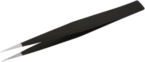 VETUS ESD Anti-static SMD Tweezer Non-magnetic Stainless Steel Pointed Tip for Repair PC Laptop Black ESD-16...