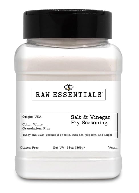 Gourmet Fries Seasoning, Salt and Vinegar Fry Seasoning - Great on Fries, Fried Fish, Popcorn, and Chips - Tangy and Salty - Gluten Free and Vegan...