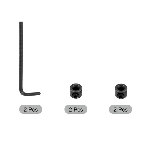 uxcell Drill Bit Stop Set 4mm/5mm I.D. Carbon Steel Bit Depth Holder with Hex Wrench for Set Screws Woodworking Tool Kit...