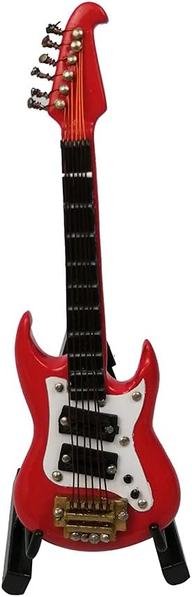 ALANO Mini Guitar Ornaments Mini Musical Instrument Guitar Model Holiday Dollhouse Model Home Decoration (GE23R-10)...