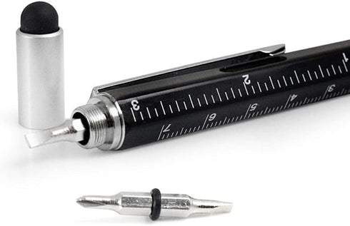 Screwdriver Pen Multitool Pen Touch Screen Stylus Ballpoint Tech Tool Pen Gadgets Ruler Level Metal Hexagon Pen for Men Office Outdoor Supplies 3 ...