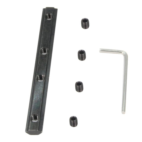 Straight Line Connector 3.9"Joint Bracket with M5 Screw for 0.24" Slot 2020 Series Aluminum Extrusion Profile, 10pcs/Pack (Black-Straight Bracket-...