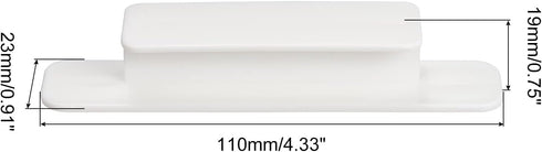 uxcell 6Pcs Self-Stick Handles, White Plastic Self-Adhesive Instant Drawer Handles Pulls for Bathroom, Closet, Wardrobe, Dresser, Window (110mm/4....