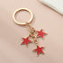 Meefisher Women's Stars Bag Charms Cute Enameled Keychain Keyring for Purse Accessories Kawaii Aesthetic Gifts,Red...