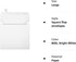 LUXPaper Square Invitation Envelopes | Peel & Press | 5 1/2" x 5 1/2" | Bright White | 80lb. Text | 50 Qty...