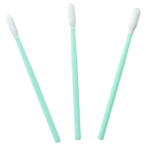 100Pcs Foam Tips Sponge Stick, 3.9'' Foam Swabs, 10cm Cleaning Swab Kit, Flexible Use Wipe Swab for Inkjet Printer, Optical Equipment, Green...