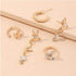 Butterfly Earrings Set for Women Girls Butterfly Ear Cuff Earrings Huggie Small Dangle Hoops Hypoallergenic Earrings Lightweight Earrings Modern J...