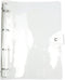 A4 Clear Soft PVC Round Ring Binders Dia 25mm 4-Ring Binder Cover with Snap Button Closure for Loose Leaf Journal Planner Albums DIY (A4-4 Holes(2...