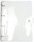A4 Clear Soft PVC Round Ring Binders Dia 25mm 4-Ring Binder Cover with Snap Button Closure for Loose Leaf Journal Planner Albums DIY (A4-4 Holes(2...