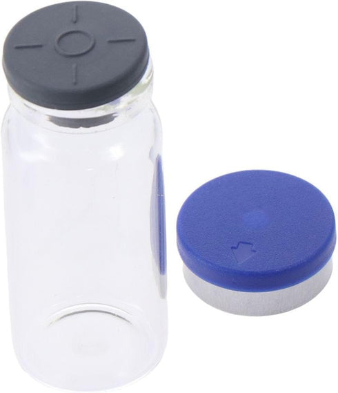 10Pcs Glass Lab Bottle, Refillable 10ml Container, Portable Seals Empty Vials, Transparent Lab Sample Vial with Plastic-Aluminum Flip Caps...