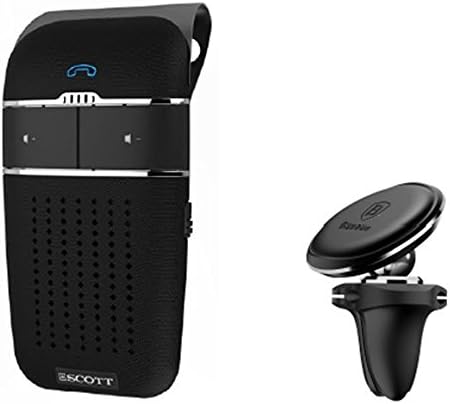 Emerson Radio HH Scott Bluetooth Hands-Free Car Speakerphone, Magnetic Phone Mount, S100103, Black...