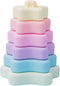 Promise Babe Stacking Toys, Silicone Stacking Rings Teething Toy with Star Shape, Soft Building Blocks, Montessori Early Educational Toy for 6 Mon...