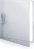 CRANBURY Punchless Clamp Binder Folder (Dusky Gray) - 8.5x11" Clear Binder with Metal Clip and Poly Covers, Ringless Binder Holds 100 Letter Size ...